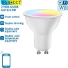 Witte slimme GU10 LED-spot met RGB kleuren en instelbare kleurtemperatuur 2700–6500K 4,9W 420 lumen