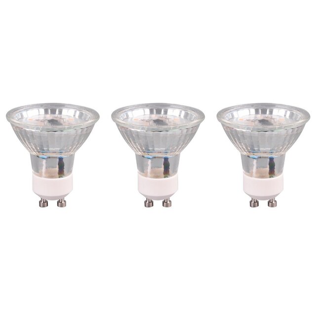 Trion Rova GU10 LED set 3x 5W dimbaar 3000K warmwit 400lm Lichtbronnen