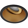 Kantelbare dimbare LED inbouwspot mat zwart met goud accent 3.7W 2700K warm licht