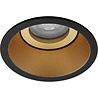 HLW LED Dimmable 7W LED Spot Set - Tiltable Round Recessed Spotlight in Matte Black & Gold