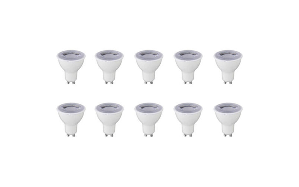HLW LED LED Spot 10 Pack - 6W Dimmable LED Bulb GU10 - Bright Cool White 6400K
