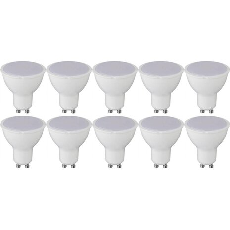 LED Spot 10 Pack - 4W LED Witte Spot met GU10 Fitting en Helder Koud Wit Licht LED Spot 10 Pack - 4W LED Witte Spot met GU10 Fitting en Helder Koud Wit Licht