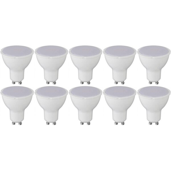 HLW LED LED Spot 10 Pack - 4W LED Witte Spot met GU10 Fitting en Helder Koud Wit Licht HLW LED LED Spot 10 Pack - 4W LED Witte Spot met GU10 Fitting en Helder Koud Wit Licht
