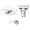 Dimbare GU10 LED Inbouwspot 4W 3000K, 40° kantelbaar Dimbare GU10 LED Inbouwspot 4W 3000K, 40° kantelbaar