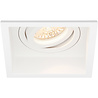 HLW LED LED Spot Set - Tiltable Square White Recessed Spotlight 5W LED Spot GU10