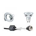 4W Dimmable LED Spotlight Set - Tiltable Round Recessed Spotlight GU10 Chrome