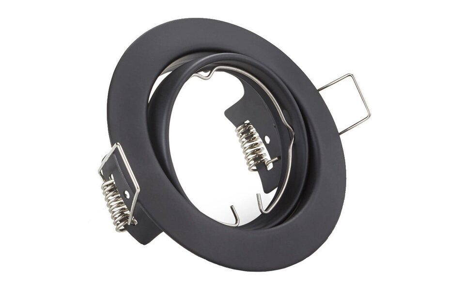 HLW LED 6W LED Spot Set - Kantelbare Ronde Inbouwspot GU10 Mat Zwart