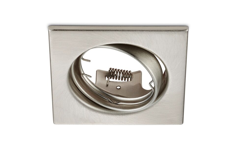 HLW LED LED Spot Set 3W - Tiltable Square Recessed Spot Light Matte Nickel, Warm White 2700K