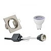 Dimmable 6W GU10 LED recessed spotlight, tiltable, matte nickel 4200K