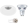LED Spotlight Set - Dimmable 4W LED Recessed Spotlight Round White Spotlight GU10