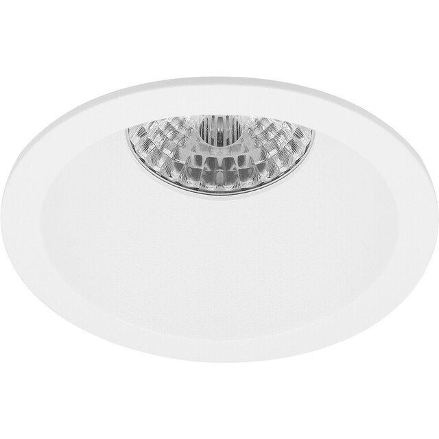 Ronde dimbare GU10 LED inbouwspot 4W mat wit met warm wit licht 3000K en 345 lumen