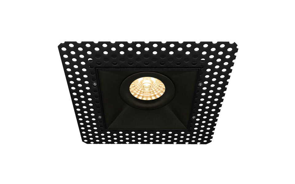 HLW LED LED Spotlight Set 6W - Dimmable Tiltable Square Recessed Spotlight GU10 Matte Black HLW LED LED Spotlight Set 6W - Dimmable Tiltable Square Recessed Spotlight GU10 Matte Black