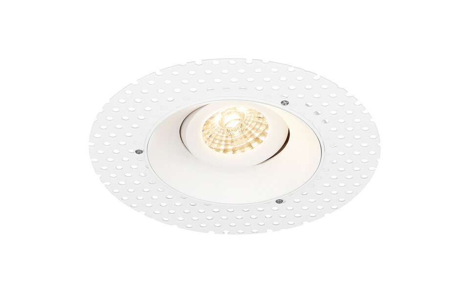 HLW LED LED Spot Set 6W - Dimmable Tiltable Round Recessed Spotlight Matte White Warm White