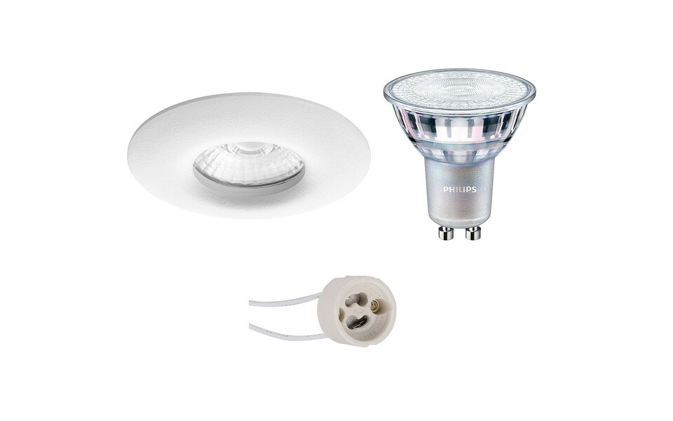 HLW LED Pragmi Luno Pro IP65 Dimbare Witte LED Spot - Ronde Inbouwspot 7W LED GU10