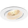 HLW LED LED Spotlight Set 4W - Tiltable Round Recessed Spotlight Matt White, Dimmable, Natural White 4000K