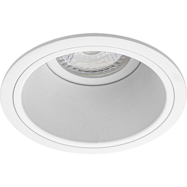 Mat witte dimbare LED inbouwspot 4W met GU10 fitting en warm wit licht 3000K Mat witte dimbare LED inbouwspot 4W met GU10 fitting en warm wit licht 3000K