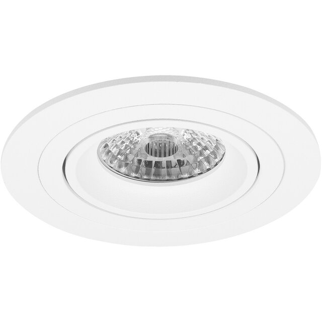 HLW LED Pragmi Alpin Pro 4W LED Spotlight Set - Dimmable Tiltable Round Recessed Spotlight Matt White