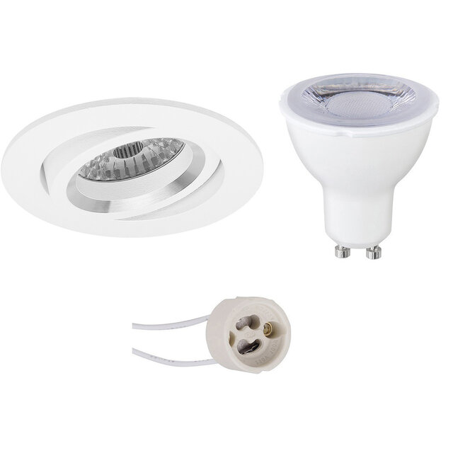LED inbouwspot GU10 6W 390lm dimbaar 4200K mat wit Lichtbronnen