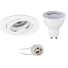 LED inbouwspot GU10 6W 390lm dimbaar 4200K mat wit Lichtbronnen