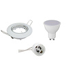 Dimbare 6W GU10 LED Inbouwspot Kantelbaar 3000K Wit Dimbare 6W GU10 LED Inbouwspot Kantelbaar 3000K Wit