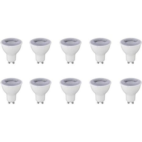 LED Spot 10 Pack - Dimbare Witte Spot 6W LED Lamp met GU10 Fitting LED Spot 10 Pack - Dimbare Witte Spot 6W LED Lamp met GU10 Fitting