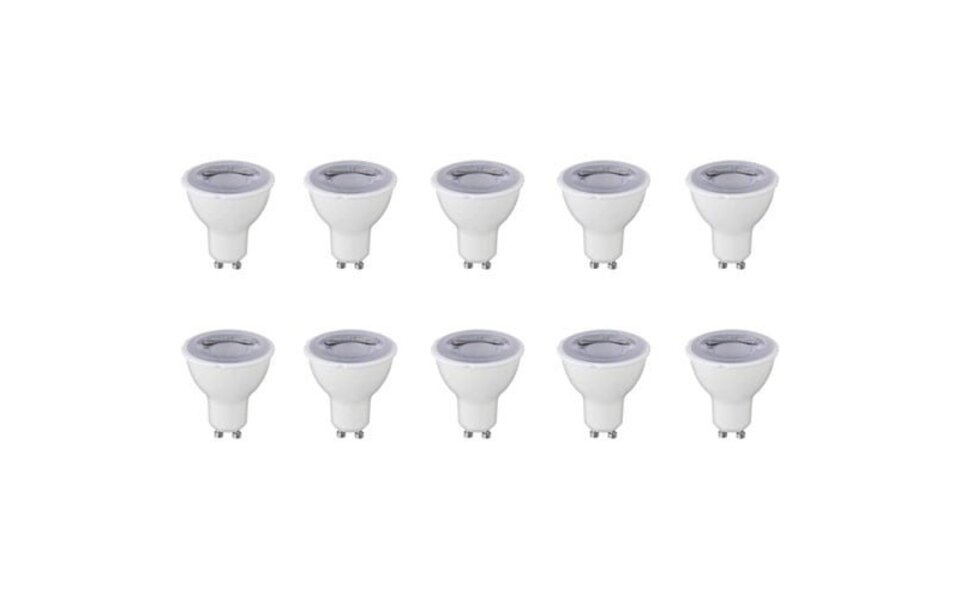 HLW LED LED Spot 10 Pack - Dimbare Witte Spot 6W LED Lamp met GU10 Fitting HLW LED LED Spot 10 Pack - Dimbare Witte Spot 6W LED Lamp met GU10 Fitting