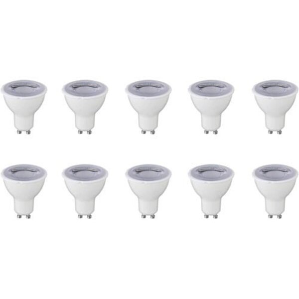 HLW LED LED Spot 10 Pack - Dimbare Witte Spot 6W LED Lamp met GU10 Fitting HLW LED LED Spot 10 Pack - Dimbare Witte Spot 6W LED Lamp met GU10 Fitting