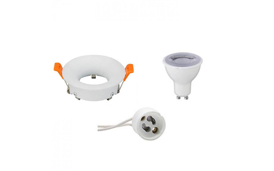 HLW LED 6W LED Spot Set - Ronde Dimbare Inbouwspot Mat Wit met GU10 Fitting