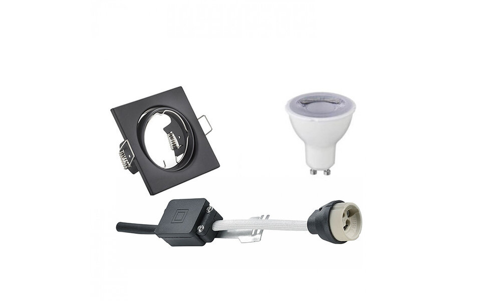 HLW LED 6W Dimmable LED Spot - Matte Black Square Recessed Tiltable Spot