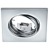 HLW LED LED Spotlight Set 6W - Dimmable Tiltable Square Recessed Spotlight - White & Chrome
