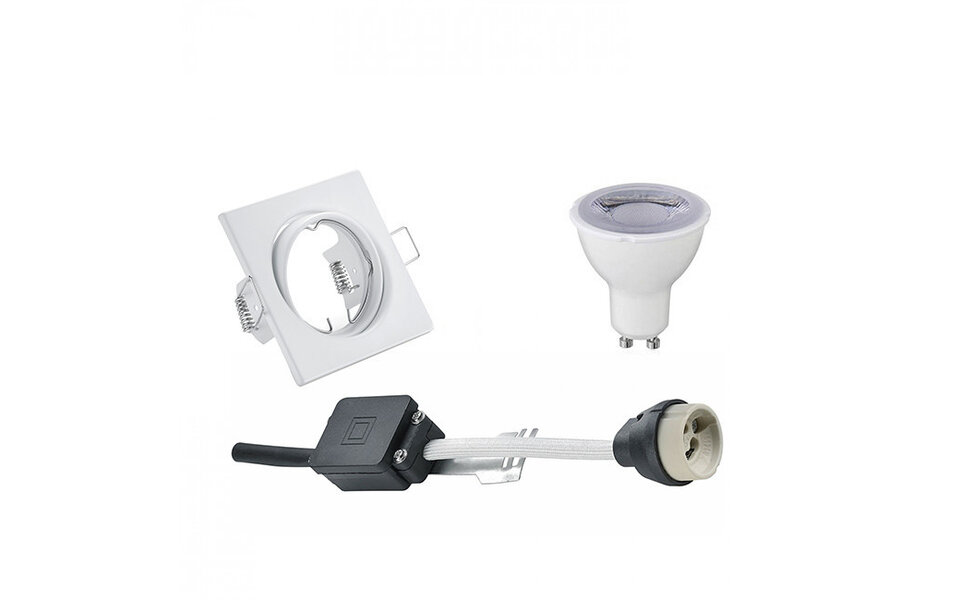 HLW LED LED Spot Set 6W - Dimbare Vierkante Inbouwspot - Kantelbare Witte Spot HLW LED LED Spot Set 6W - Dimbare Vierkante Inbouwspot - Kantelbare Witte Spot