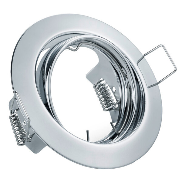 HLW LED 6W Dimbare LED Spot Set - Kantelbare Ronde Inbouwspot - Glans Chroom - GU10 HLW LED 6W Dimbare LED Spot Set - Kantelbare Ronde Inbouwspot - Glans Chroom - GU10