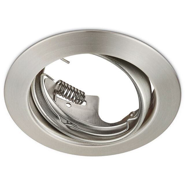 HLW LED Dimmable 6W LED Spot Set - Tiltable Round Recessed Spotlight Matte Nickel, GU10