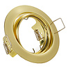 Ronde mat gouden 6W LED inbouwspot met GU10 fitting, dimbaar en kantelbaar, warm wit licht 3000K