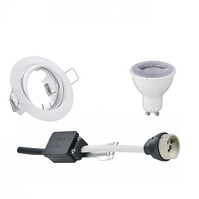 Dimbare 6W LED inbouwspot GU10 kantelbaar mat wit 4200K