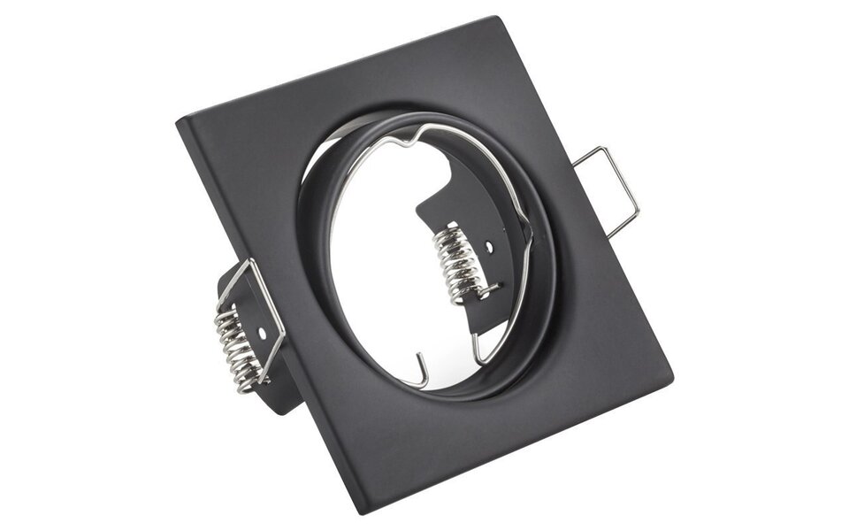 HLW LED Tiltable 3W LED Recessed Spotlight Set - Square Dimmable Spotlight GU10 Matte Black HLW LED Tiltable 3W LED Recessed Spotlight Set - Square Dimmable Spotlight GU10 Matte Black