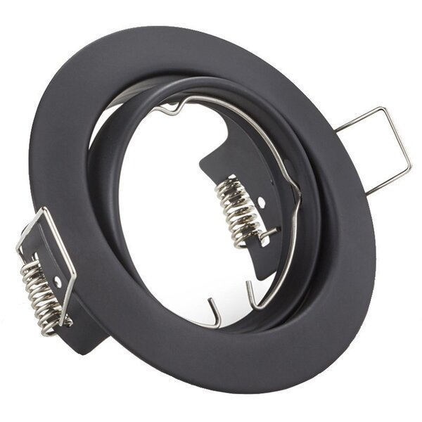 HLW LED Kantelbare Ronde LED Spot - 6W LED Inbouwspot Mat Zwart - GU10 HLW LED Kantelbare Ronde LED Spot - 6W LED Inbouwspot Mat Zwart - GU10