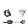 Recessed spotlight GU10 tiltable matte black LED 4.6W 4000K Recessed spotlight GU10 tiltable matte black LED 4.6W 4000K
