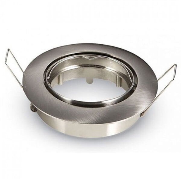 HLW LED 6W LED Spot Set - Kantelbare Ronde Inbouwspot Mat Chroom GU10 Warm Wit HLW LED 6W LED Spot Set - Kantelbare Ronde Inbouwspot Mat Chroom GU10 Warm Wit