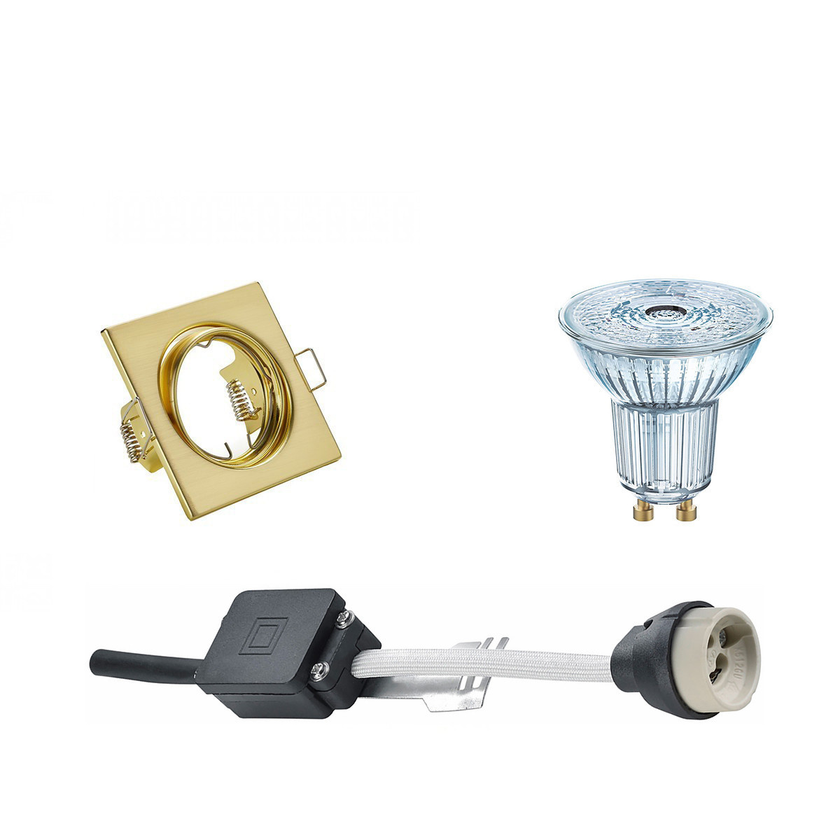 Processed Led Spot LED Spot Set – dimmable tiltable recessed spotlight matte gold