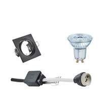 Dimbare kantelbare LED inbouwspot GU10 mat zwart 4000K