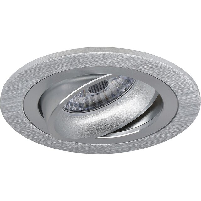 mat zilveren ronde LED inbouwspot GU10 4W 345 lumen warm wit 3000K dimbaar