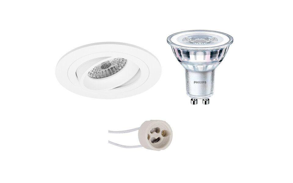 HLW LED LED Spot Set - 5W LED Lamp, Tiltable Round Recessed Spotlight White Spotlight HLW LED LED Spot Set - 5W LED Lamp, Tiltable Round Recessed Spotlight White Spotlight