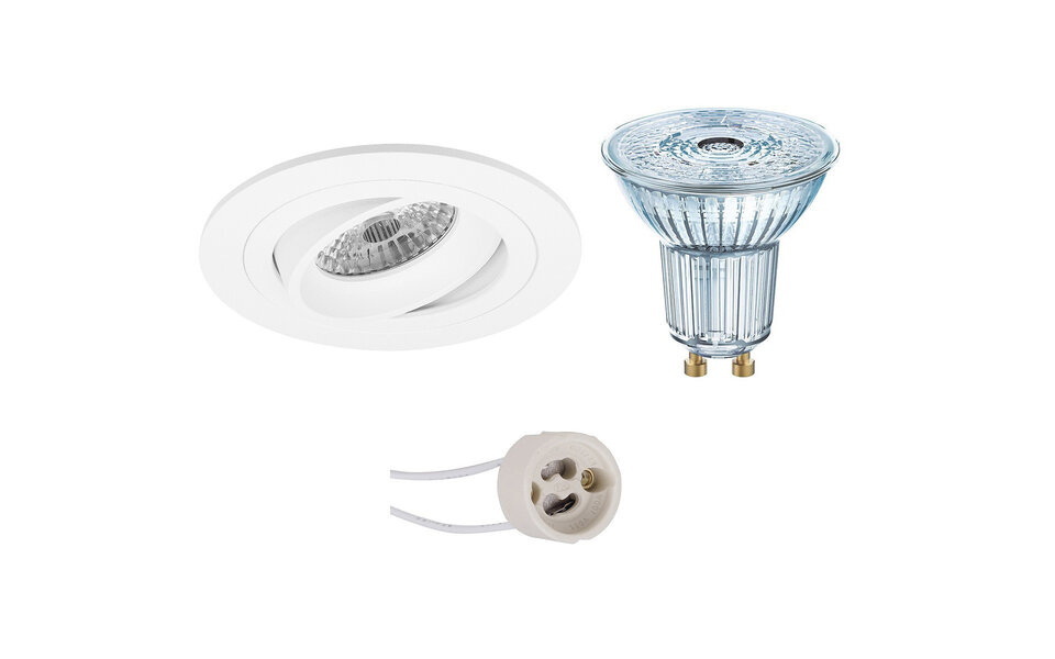 HLW LED LED Spot Set 4W - Dimbare, Kantelbare Ronde Inbouwspot Mat Wit - GU10 LED Lamp