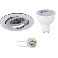 Pragmi Aerony Pro 6W LED inbouwspot GU10 dimbaar mat-zilver