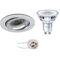 LED recessed spotlight dimmable tiltable 3W GU10 4000K matte silver