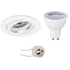 LED Inbouwspot Ø82mm 6W Dimbaar Kantelbaar Mat Wit GU10 LED Inbouwspot Ø82mm 6W Dimbaar Kantelbaar Mat Wit GU10