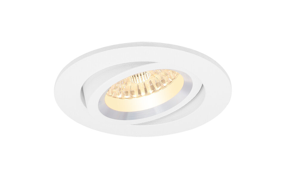 HLW LED LED Spot Set - 4W Dimmable Tiltable Round Recessed Spotlight - Matte White, Natural White 4000K HLW LED LED Spot Set - 4W Dimmable Tiltable Round Recessed Spotlight - Matte White, Natural White 4000K