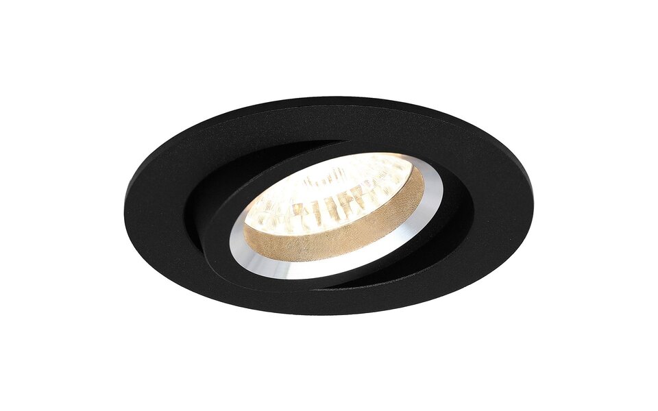 HLW LED LED Spot Set 6W - Tiltable Round Recessed Spotlight Matte Black & White Spotlight HLW LED LED Spot Set 6W - Tiltable Round Recessed Spotlight Matte Black & White Spotlight