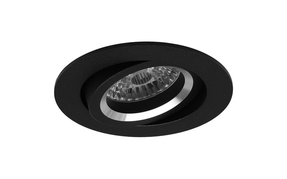 HLW LED Pragmi Aerony Pro 4W LED Spot Set - Tiltable Round Recessed Spotlight, Matte Black, Dimmable HLW LED Pragmi Aerony Pro 4W LED Spot Set - Tiltable Round Recessed Spotlight, Matte Black, Dimmable